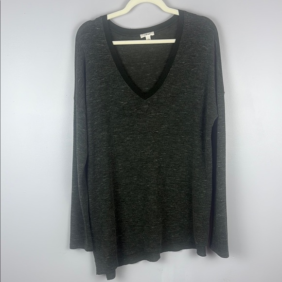 Aritzia Wilfred Sherbrooke Dark Gray Knit Oversized Sweater Size Large - Picture 2 of 10